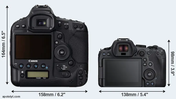 Comparison 1DC or R6 Mark II rear