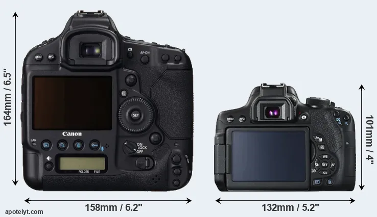 Comparison 1DC or T6i rear