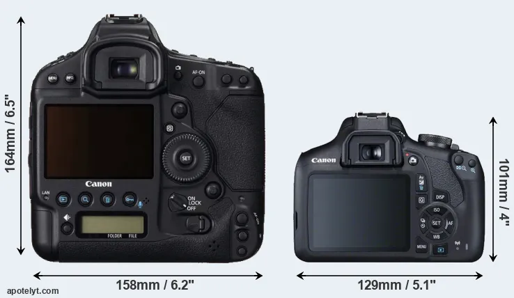 Comparison 1DC or T7 rear