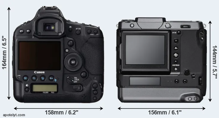 Comparison 1DC or GFX 100 rear