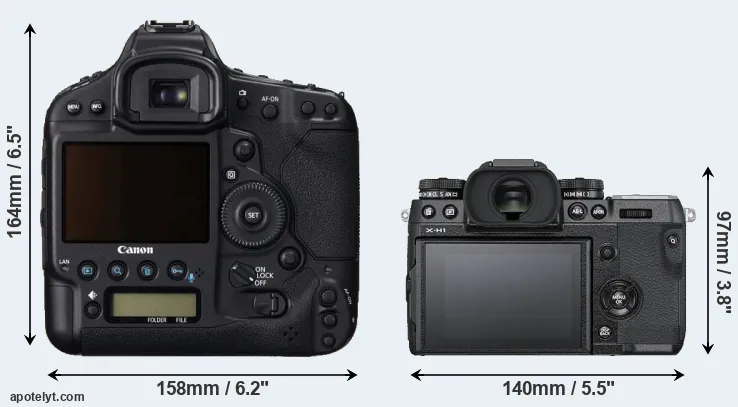 Comparison 1DC or X-H1 rear