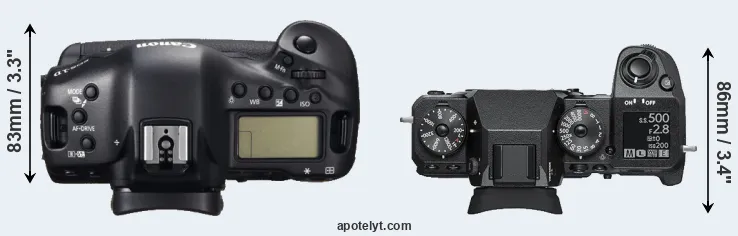 Compare 1DC versus X-H1 top