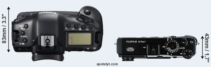 Compare 1DC versus X-Pro1 top