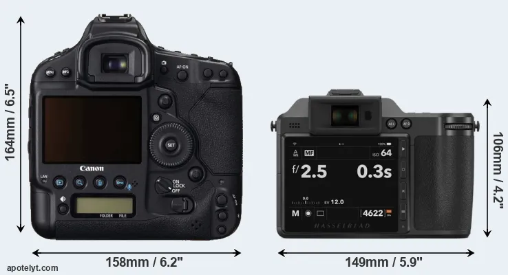 Comparison 1DC or X2D 100C rear