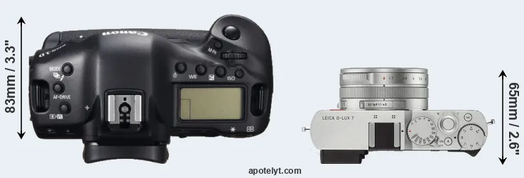 Compare 1DC versus D-LUX 7 top