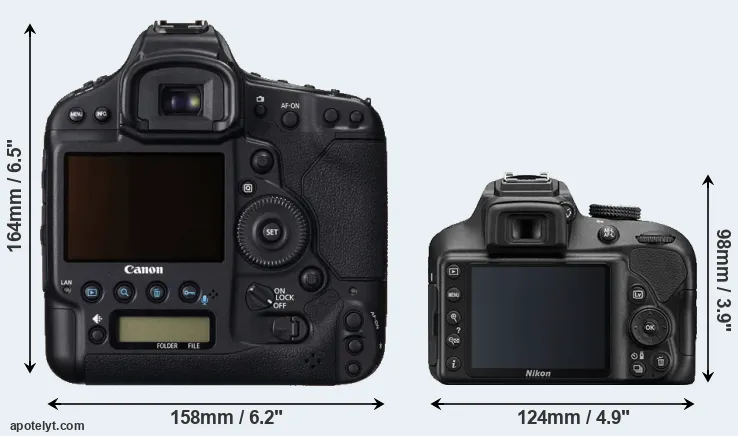 Comparison 1DC or D3400 rear
