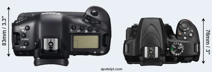 Compare 1DC versus D3400 top