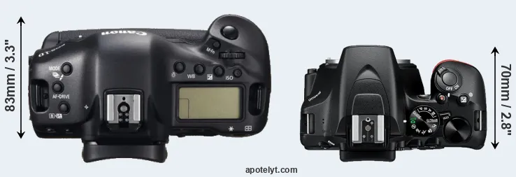 Compare 1DC versus D3500 top