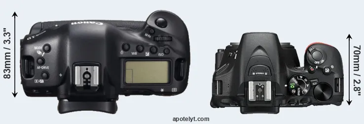 Compare 1DC versus D5500 top