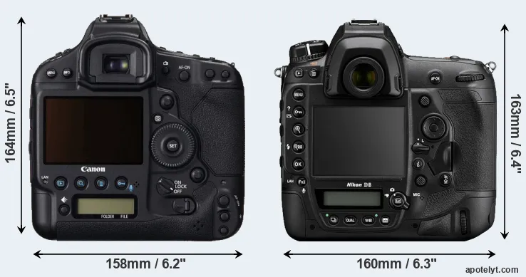 Comparison 1DC or D6 rear