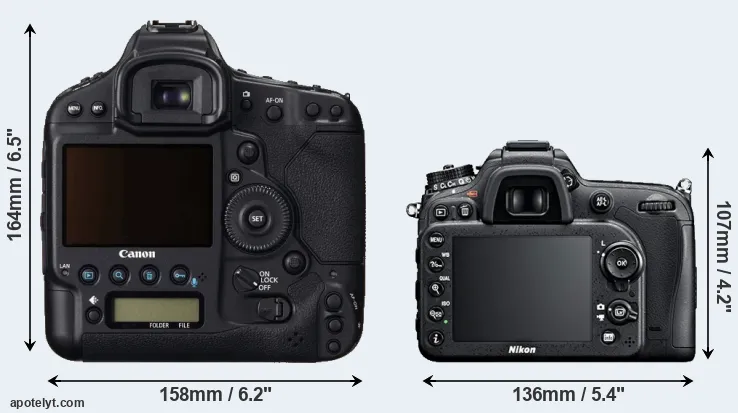 Comparison 1DC or D7100 rear