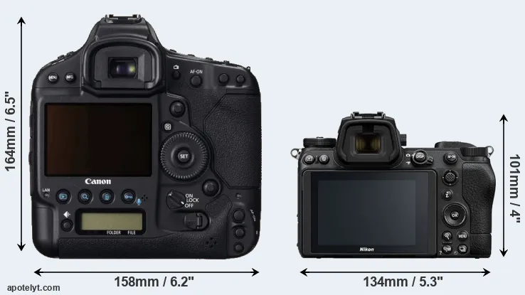 Comparison 1DC or Z6 II rear