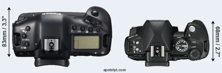 Compare 1DC versus E-520 top