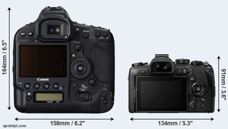 Comparison 1DC or E-M1 II rear