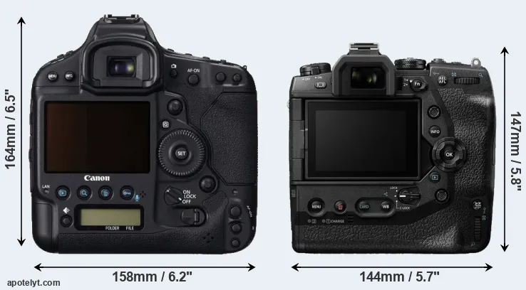 Comparison 1DC or E-M1X rear