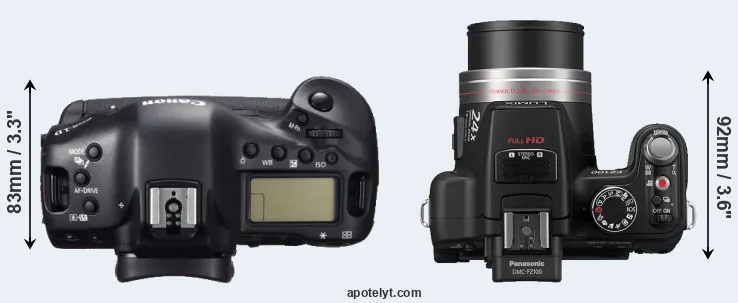 Compare 1DC versus FZ100 top