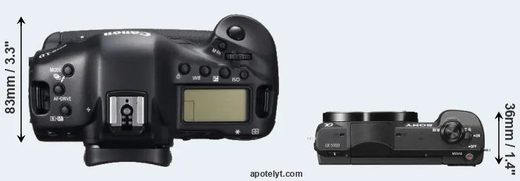 Compare 1DC versus A5100 top