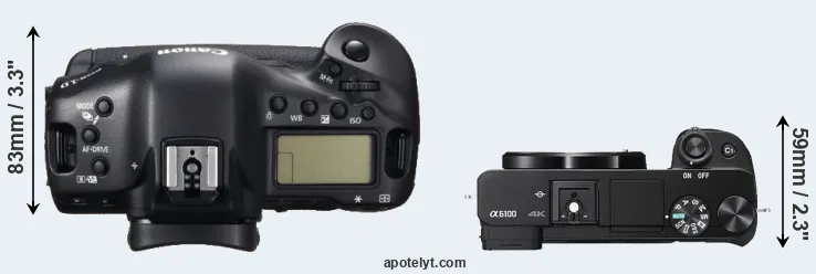 Compare 1DC versus A6100 top