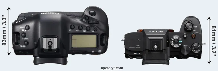 Compare 1DC versus A7S III top