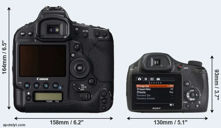 Comparison 1DC or HX350 rear