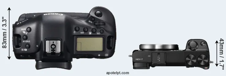 Compare 1DC versus NEX-7 top