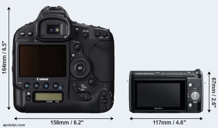 Comparison 1DC or NEX-F3 rear