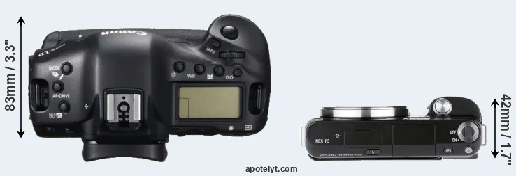 Compare 1DC versus NEX-F3 top
