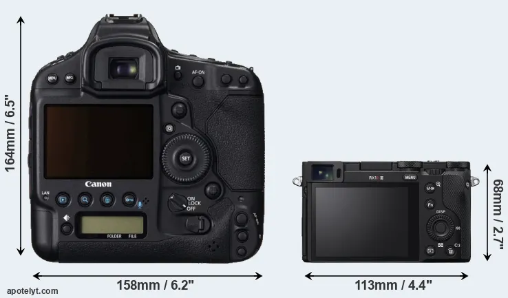 Comparison 1DC or RX1R III rear