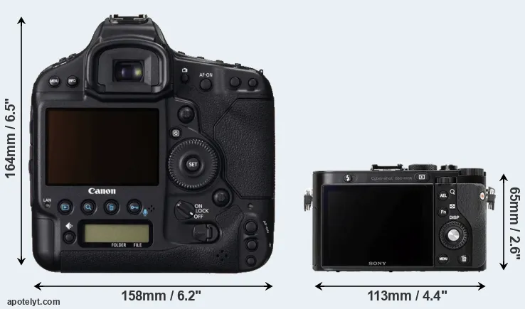 Comparison 1DC or RX1R rear