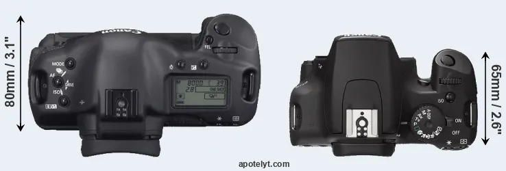 Compare 1D Mark II N versus XS top