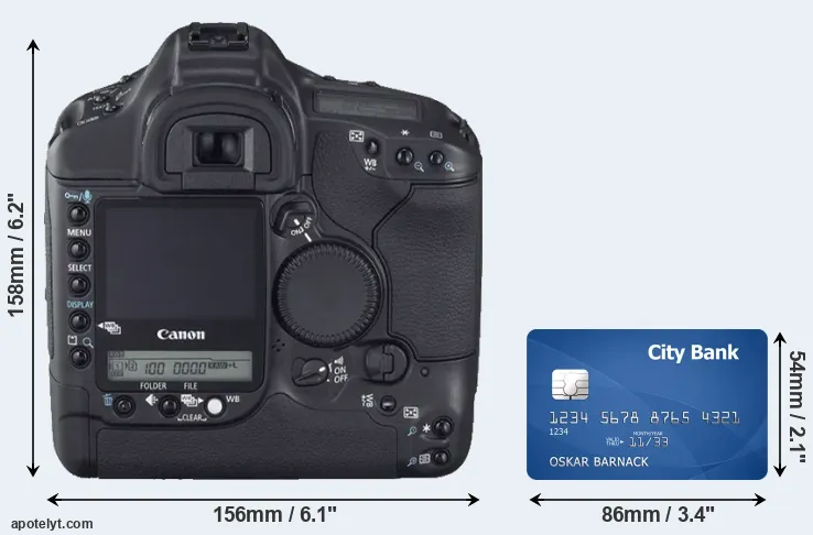 1D Mark II N and credit card rear side