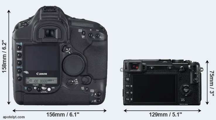 Comparison 1D Mark II N or X-E2 rear
