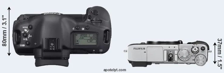 Compare 1D Mark II N versus X-E2S top