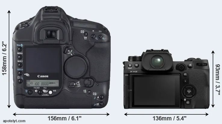Comparison 1D Mark II N or X-H2 rear