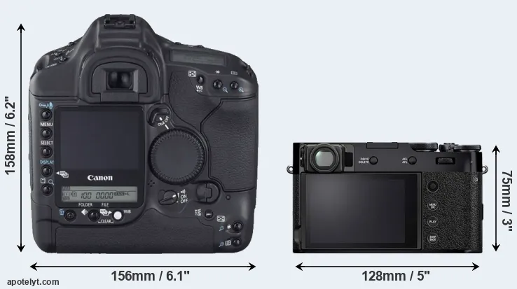 Comparison 1D Mark II N or X100V rear