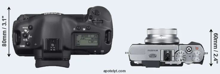 Compare 1D Mark II N versus X30 top
