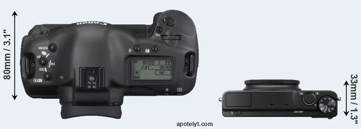 Compare 1D Mark II N versus XQ1 top
