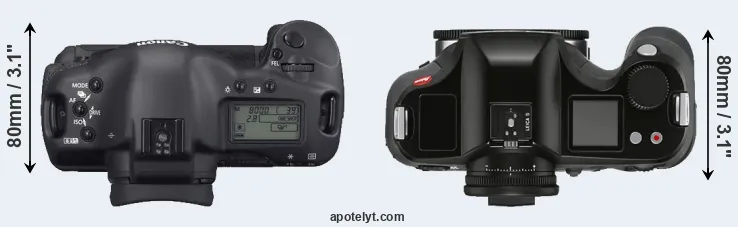 Compare 1D Mark II N versus S3 top