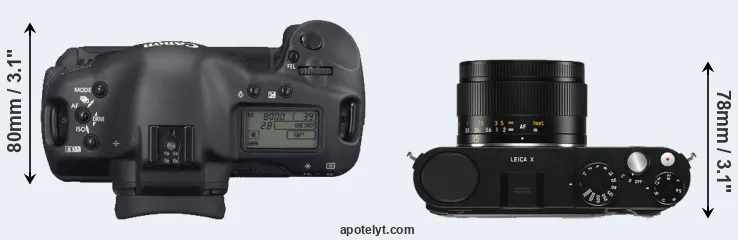 Compare 1D Mark II N versus X Typ 113 top