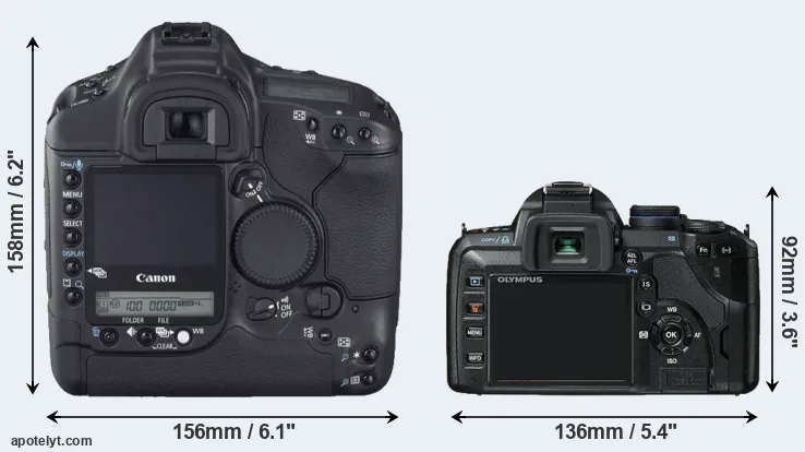 Comparison 1D Mark II N or E-520 rear