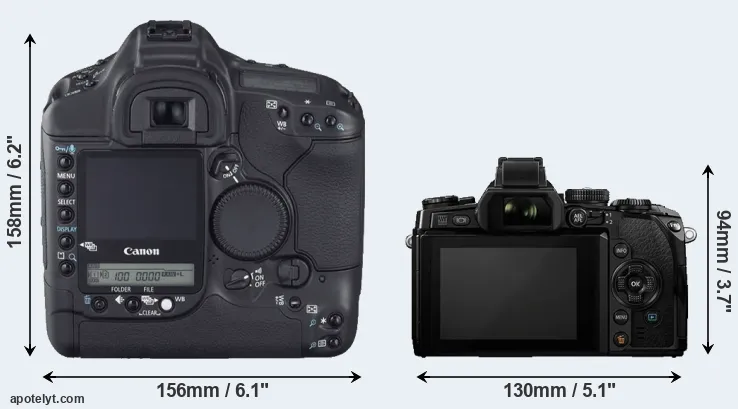 Comparison 1D Mark II N or E-M1 rear
