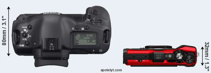 Compare 1D Mark II N versus TG-6 top