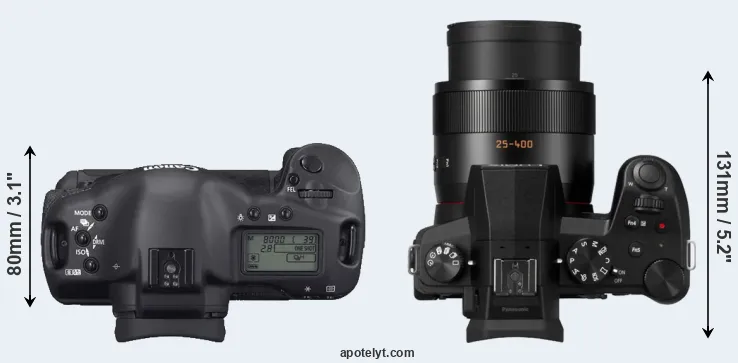 Compare 1D Mark II N versus FZ1000 II top