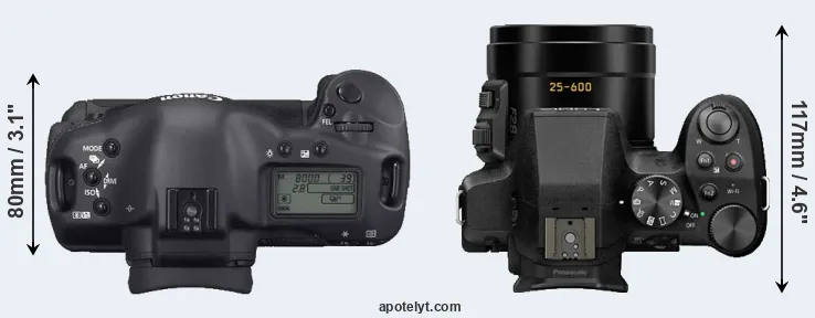 Compare 1D Mark II N versus FZ300 top