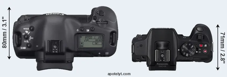 Compare 1D Mark II N versus G6 top
