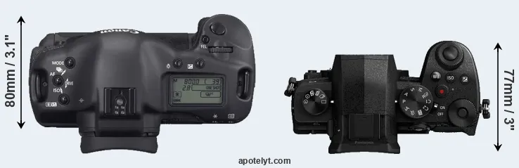 Compare 1D Mark II N versus G95 top