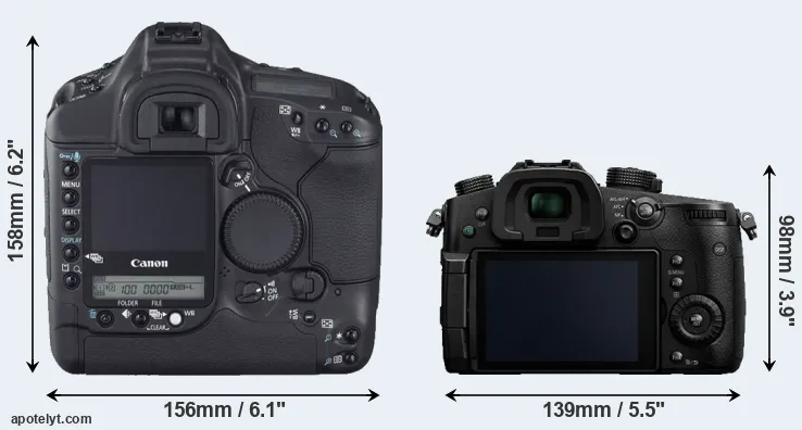 Comparison 1D Mark II N or GH5 rear