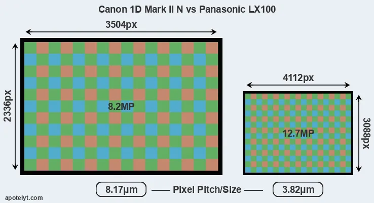 1D Mark II N versus LX100 MP