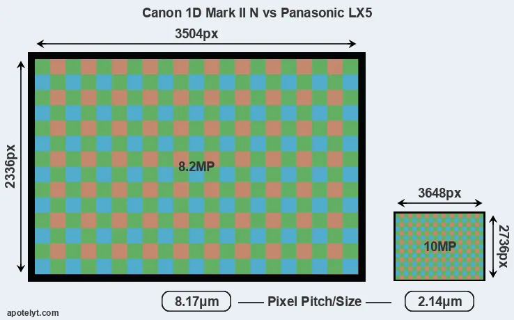 1D Mark II N versus LX5 MP