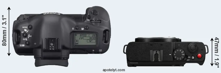 Compare 1D Mark II N versus S9 top